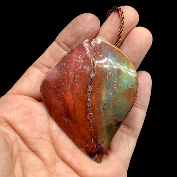 🌺Artisan Copper & Enamel Necklace - Picture 6 of 15